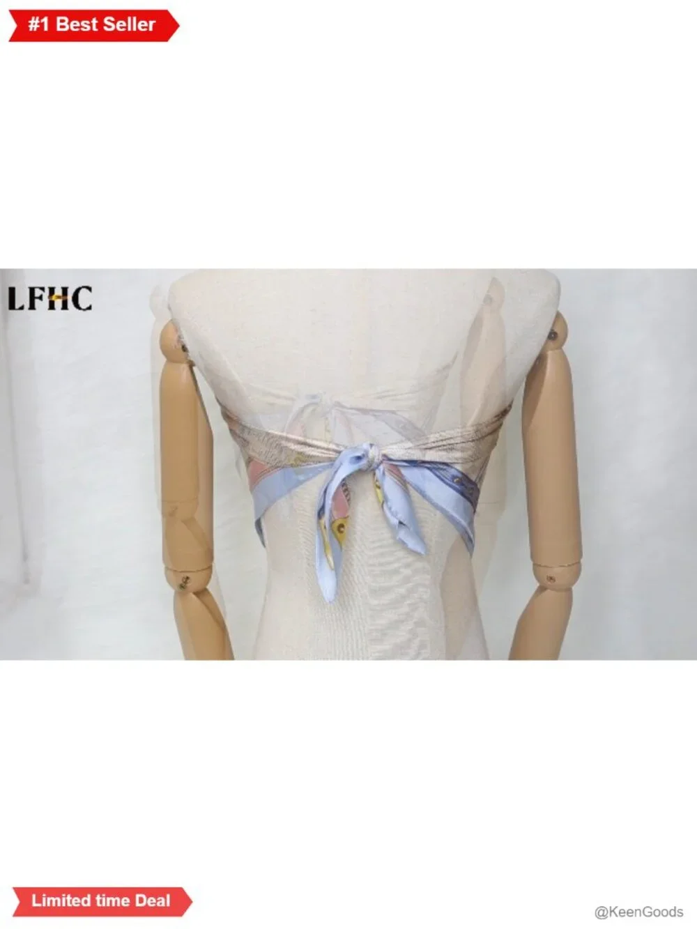 Silk Feel Square Scarf 27.5x27.5 Classic Pattern Bandana Hair Neck Wrap